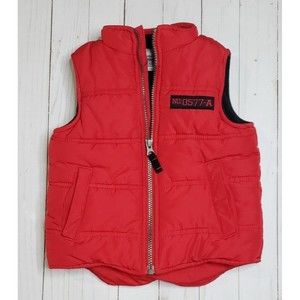 Boys Carter's Red Puffy Vest 3T